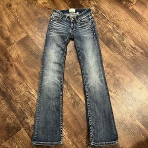 BKE Denim Stella Low Rise Dark Wash Bootcut Jeans Size 23R